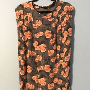 Kimchi Blue Silk Floral Shirt Dress size XS